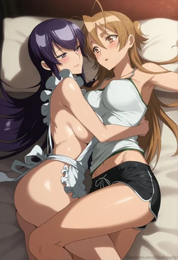 [Mackensky] Busujima Saeko x Miyamoto Rei [49 images] (Patreon) [AI Generated]