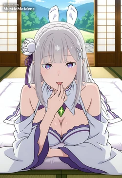 [MysticMaidens] Emilia - Re:ZERO Starting Life in Another World [102 pics Full Set] [AI Generated] 作品封面