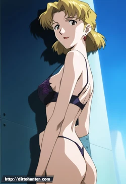 [DittoHunter] Ritsuko Akagi (Evangelion) Showing her ass in thong [Ai Generated]