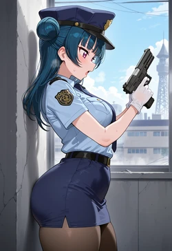 [Nankoai] Yoshiko Tsushima- 津島善子-req-police.woman-blindfold-gb-BBC [AI Generated] 作品封面