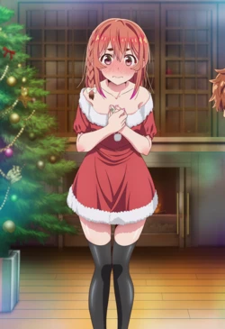 [Prompt Forbidden] Rent-a-Girlfriend: Sumi Sakurasawa (Mini-Skirt Santa Ver.) (Ultimate) (Patreon) [AI Generated]