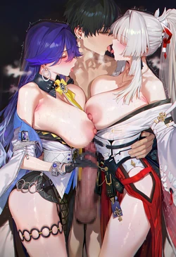 ( aitestsan) 3P 緋雪 ルシラー Lucilla, Hiyuki (Wuthering Waves) [AI Generated]