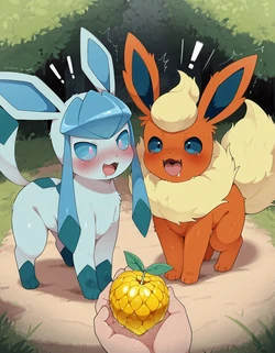 Fire and Ice + Eeveelutions (Pokemon)(Ai Generated) 作品封面
