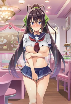 [コクオウ] 篠ノ之箒 セクハラ喫茶 [AI Generated] 作品封面