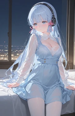 [NCDX]神里绫华，蓝色连衣裙，群U赞助！ [AI Generated] 作品封面