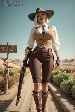 [Patreon] [AiASAG] [4K] 🏜️Ashe🤠 - Preview [AI Generated]