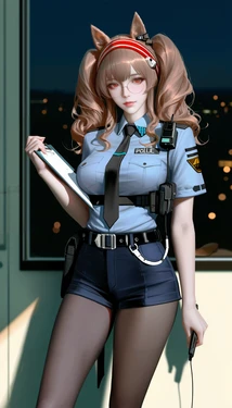 [Qiweny874] 安洁莉娜执勤时刻 [AI Generated] 作品封面