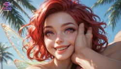 Golden Whispers of Sapphire Allure [AI Generated] 作品封面