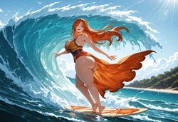 [Miyu] Pool Party Leona: Tidebreaker [AI Generated] 作品封面