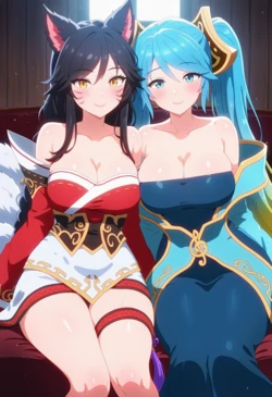 [Corudozera] [200pics] Ahri x Sona (アーリxソナ) / League of Legends (リーグ・オブ・レジェンド) [AI Generated]