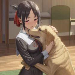 [Damsullol] Kaguya Shinomiya x dog [AI Generated]
