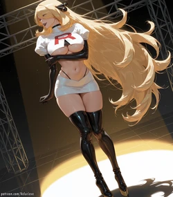 [Velurieve] Cynthia - Team Rocket Outfit [AI Generated] 作品封面