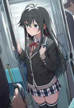 [Chisato] 痴漢電車、雪ノ下陽乃 [AI Generated]