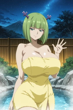[xWaifu+18AI] ​Brandish μ ブランディッシュ・μ 💚- Fairy Tail✨- Onsen♨️🏞️🌙​​ | +80 | NSFW🔞 [AI Generated]