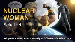 [3DMuscleComics] Nuclear Woman Parts 1-4