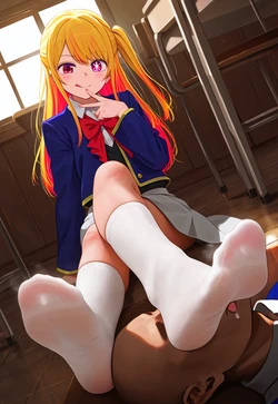 闻闻星野露比的脚臭(Oshi no Ko)[AI Generated] 作品封面