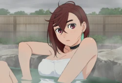 Momo Ayase Hot spring Sira [AI generated]