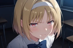 [AI Generated] 櫛田〇梗に手錠をかけて 作品封面