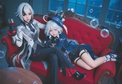 [DyDy_cos] Arlecchino & Furina Group Cosplay [AI Generated] 作品封面