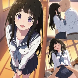 [AI Generated] 千反田える 教師 作品封面