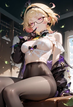 [Only4u AI Art  R1ver] [Request] Emilie Genshin Lingerie variants (Patreon) [AI Generated] 作品封面