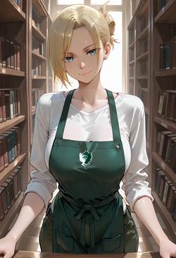 [マイネームルナ] Pregnant Belly Library Series Annie Leonhart [Sample] [AI Generated] 作品封面