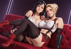 [SnowBullSara] Tifa x Scarlet [AI Generated] 作品封面