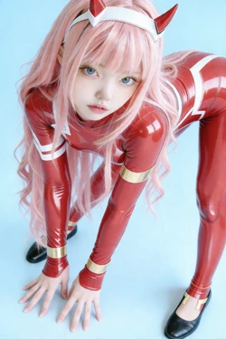 Zero Two L version, old/new random poses [AI GENERATED] 作品封面