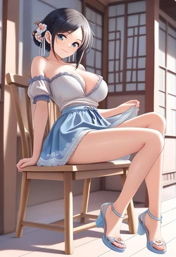[davids986] Blue Summer Dress, Mesmerizing Grace [AI Generated] 作品封面