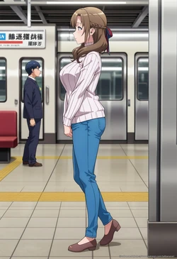 tachibana ai - Mamako Oosuki in train 128 illustrations | 大好真々子 電車プレイ 128枚 [AI Generated] 作品封面