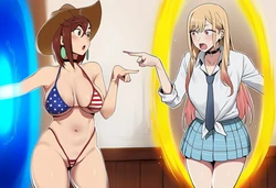 [Minority, Ottoportman] Marin x Momo (Uncensored) [Ai generated] 作品封面