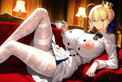 [DZMM绘图测试] FGO 阿尔托莉雅 -礼服+兔女郎 [AI generated]