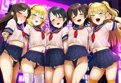 [Laura] 橘ありす・佐々木千枝・櫻井桃華・赤城みりあ・城ヶ崎莉嘉【セーラー服】[AI Generated]