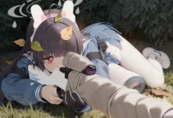 [白タイツHunter] 霞沢ミユ 捕食 Miyu hunting [AI Generated]