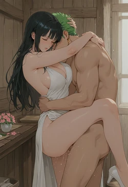 [HenryBoya] Tuxedo Hold, Side-Slit Fold - Robin's Sleeping Offer [AI Generated] 作品封面