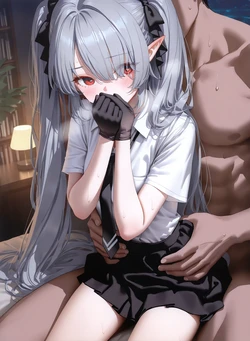 [幻想支線︱愛と夢物語] Shiromi Iori イオリちゃん「我慢しないとばれますよ~イオリちゃん~」 [AI Generated] 作品封面