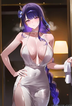 apaper) 260327 [GENSHIN] raiden WHITE DRESS BWC [AI Generated] 作品封面