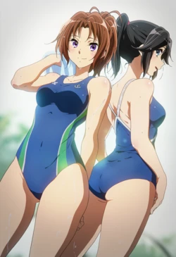 [Ferrappuccino-FPart] (Natsuki・Nozomi_School Swimsuit) Bukkakenonstop  [AI Generated] 作品封面