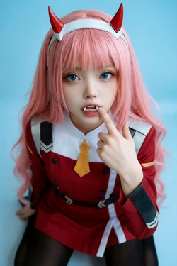 Zero Two L version, old/new random poses [AI GENERATED]