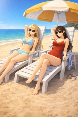Bella and Emma beach moment 作品封面