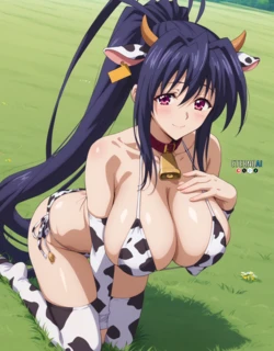 [EternoAI] Akeno Himejima 🔞 | High School DxD | Akeno Cow Outfit (2025-02-09) [AI Generated] 作品封面