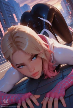 Patreon - NaughtyPuff - 🕷️ Spider-Gwen - Rooftop Temptation (113 Pics) [AI GENERATED] 作品封面