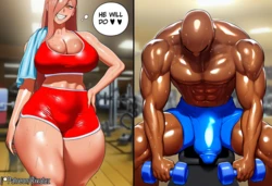 Power at the gym comic [AI generated] Rixataz 作品封面