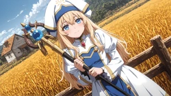 [BBStaff] ゴブリン退治だけでは生活できないので特別依頼を受ける女〇官 (Priestess) [AI Generated] 作品封面