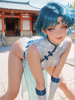 Ami in the temple [AI Generated] 作品封面