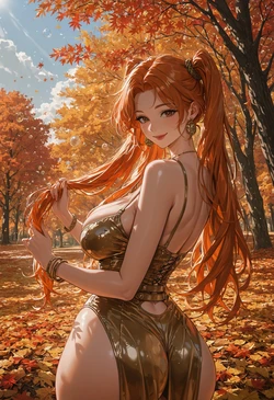 [HenryBoya] Tailcoat's Autumn Leaf Peek - Nami [AI Generated] 作品封面