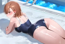 apaper) 260127 [RAIL GUN] misaka mikoto swim suit BBC [AI Generated] 作品封面