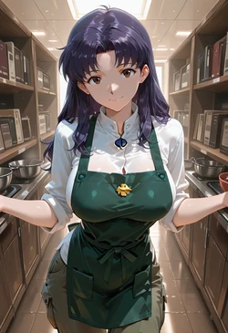 [マイネームルナ] Pregnant Belly Library Series Katsuragi Misato [Sample] [AI Generated] 作品封面