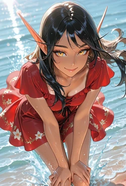 Tan Lines & Tropical Rhythms - Dancing Splash Gaze [AI Generated] 作品封面