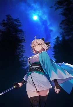 [Pixiv] qr (10681588) - Okita-san Defeated [AI Generated] 作品封面